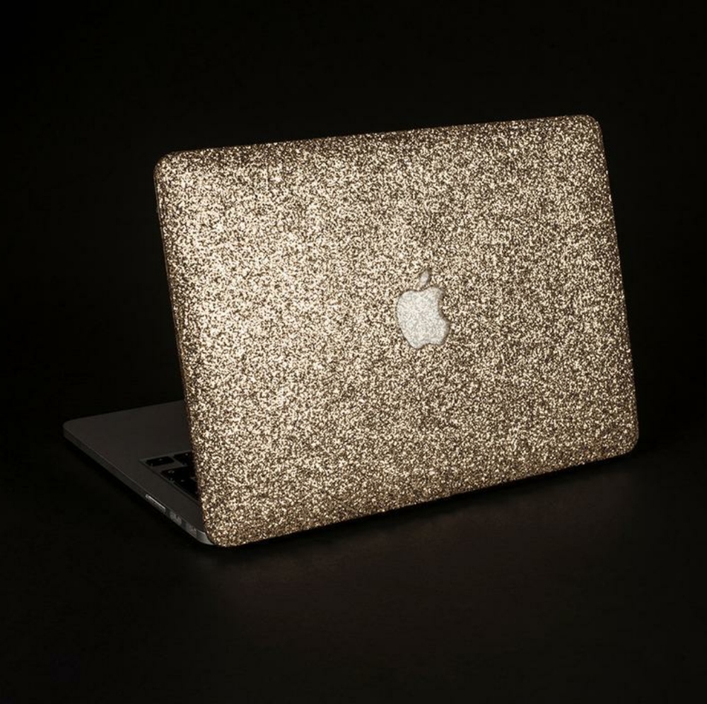 Macbook Pro 13" gold glitter cover
